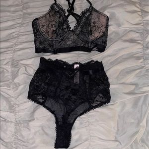 Victoria’s Secret black lace lingerie set